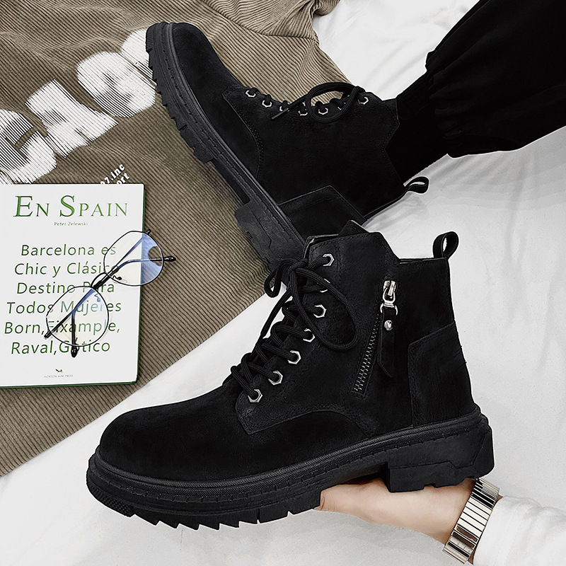  zipper biker boots B29 black