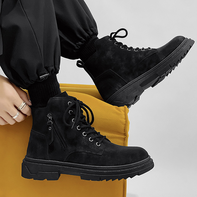  zipper biker boots B29 black