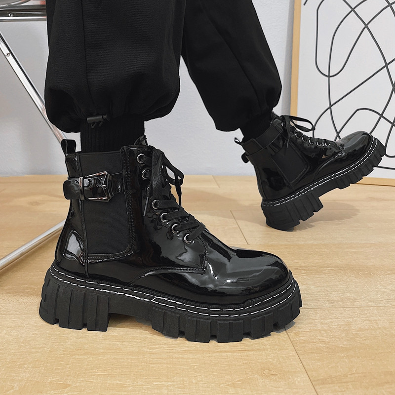 bright leather martin boots B38