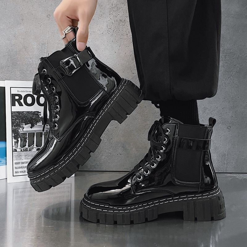 bright leather martin boots B38