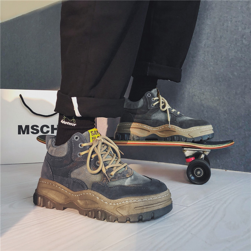 casual trendy running shoes B14 grey