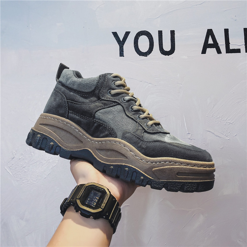 casual trendy running shoes B14 grey