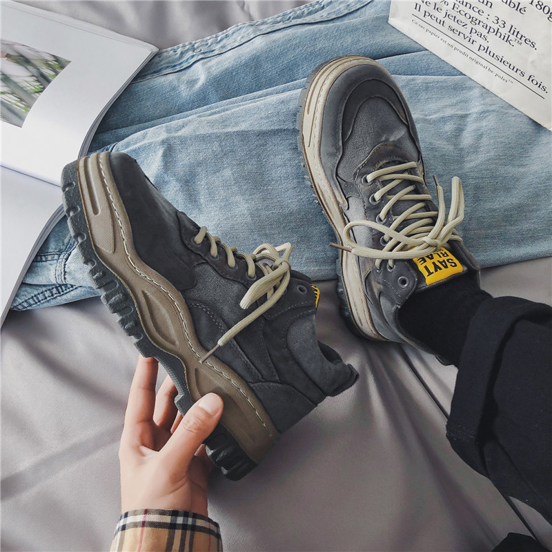 casual trendy running shoes B14 grey