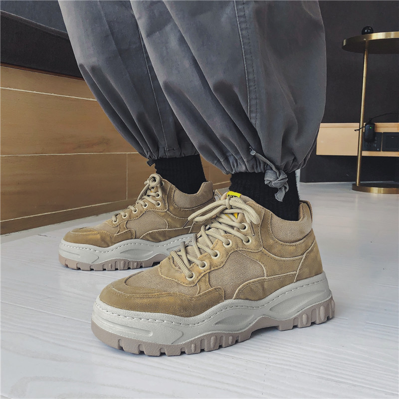 casual trendy running shoes B15 Khaki