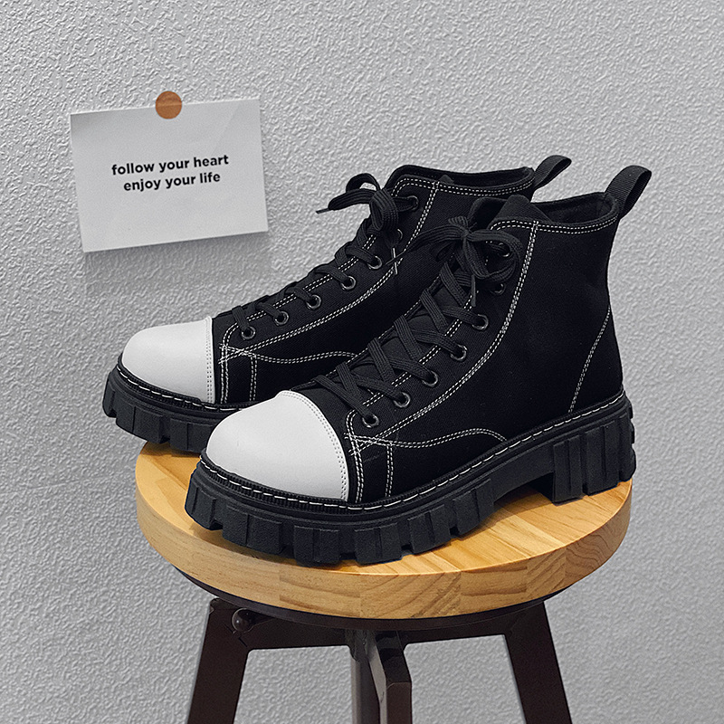 Hong Kong style high end boots B27 black and white