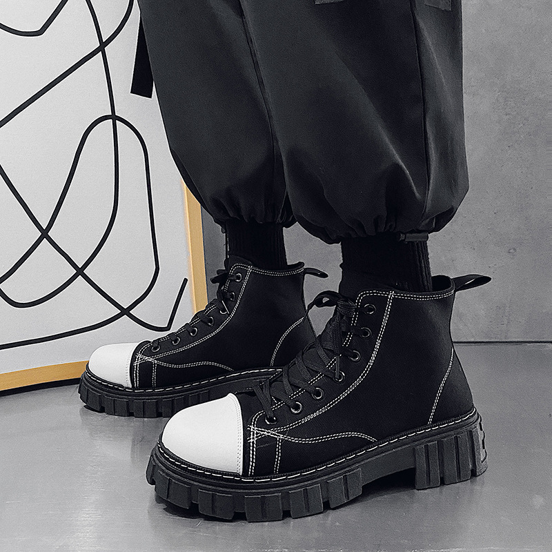 Hong Kong style high end boots B27 black and white