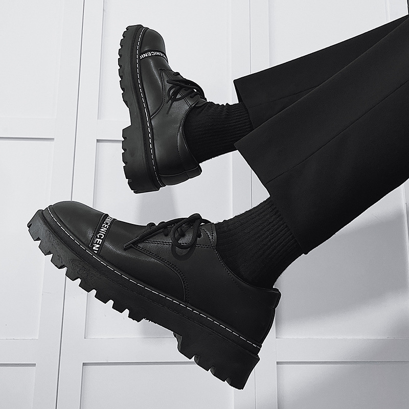 Japanese style youth leather shoes B84