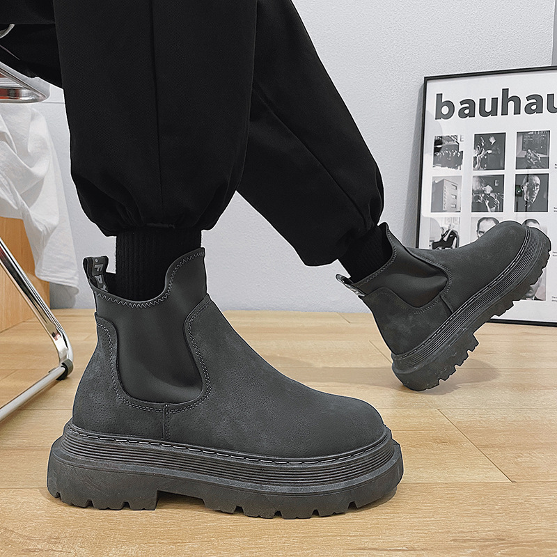 leather high boots B20 Ash