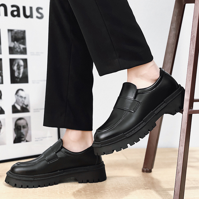 slip on leather shoes B82