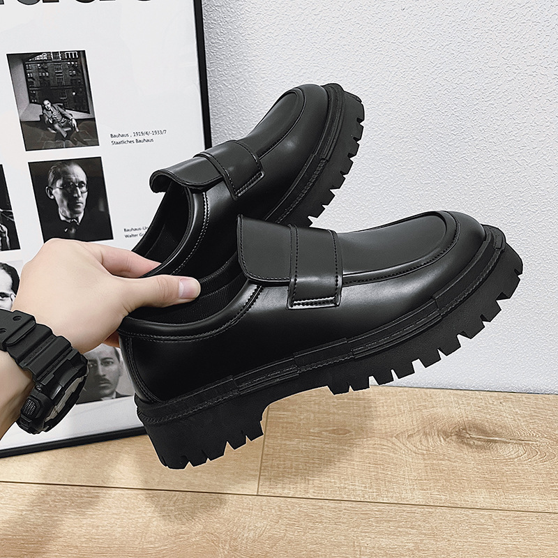 slip on leather shoes B82