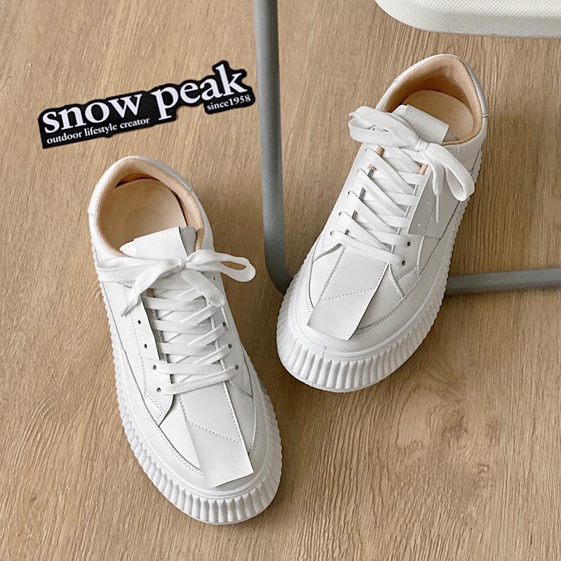 Thick sole sneakers big toe forest style B102 white