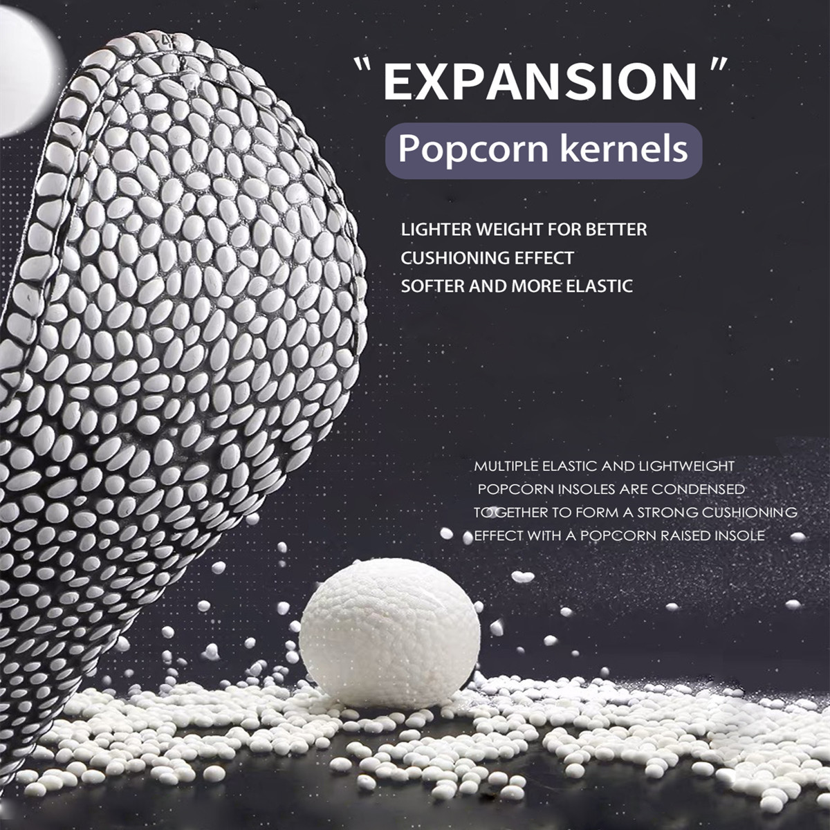 PU insole with shit-stomping feeling B93 black