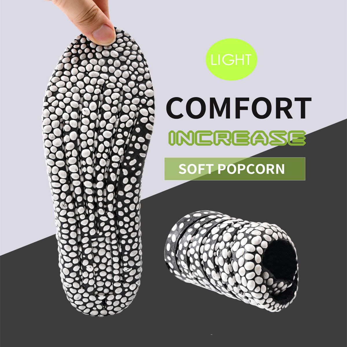 PU insole with shit-stomping feeling B93 black